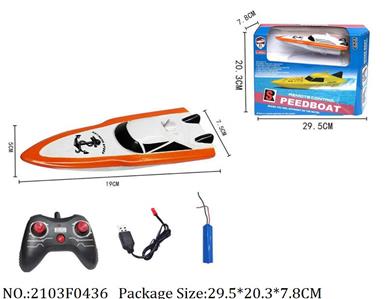 2103F0436 - Remote Control Boat
with USB charger & 3.6V battery*1