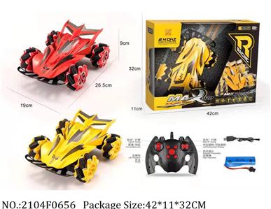 2104F0656 - 2.4G Remote Control Car
with light & music,3.7V battery*1 & USB charger included