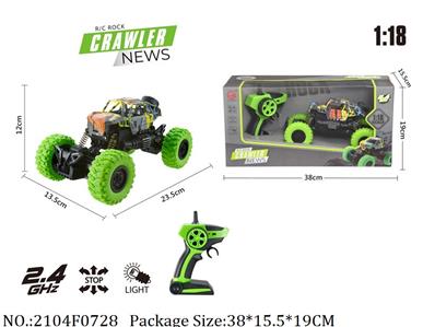 2104F0728 - 2.4GHz 1:18 4 Channel RC  Climbing Car
AA battery*5 not include