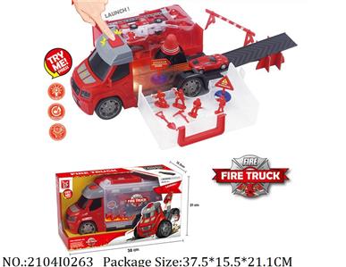 2104I0263 - Fire theme vehicle (including electricity, with 3 AG13)