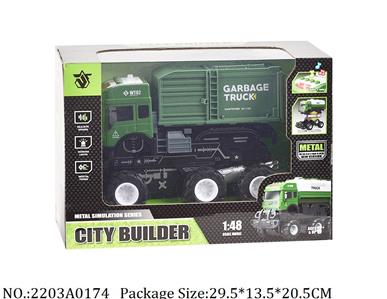 2203A0174 - Friction Power Die Cast Car
with light & sound,battery included