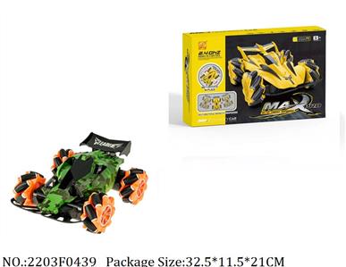 2203F0439 - 2.4G Remote Control Car
with light & music,3.7V battery*1 & USB charger included