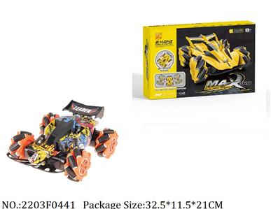 2203F0441 - 2.4G Remote Control Car
with light & music,3.7V battery*1 & USB charger included