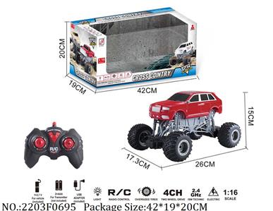 2203F0695 - 2.4G RC Car
with light,with 3.7V battery*1 & USB charger