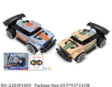 2203F1005 - 2.4G High Speed RC Car
with light,spray function,battery not included