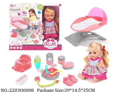 2203O0008 - Doll
with sounddrink waterpee function,with AG13 battery*3
