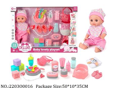 2203O0016 - Doll
with sounddrink waterpee function,with AG13 battery*3