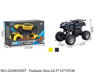 2208C0007 - Pull Back 4WD Die Cast Car