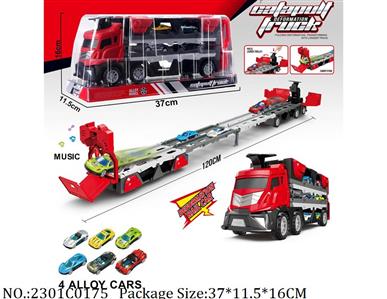 2301C0175 - Shoot Off Track Car
with music,with 4pcs die cast cars