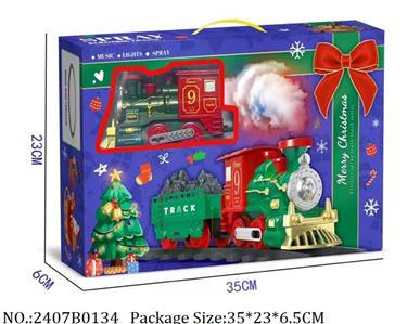 2407B0134 - Battery Operated Train
W/light&sound&spray