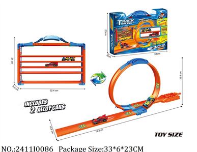 2411I0086 - Free Wheel Track Car
W/2pcs die cast car