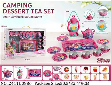 2411U0886 - Tinplate Tea set
W/light & sound,2*AA battery not included